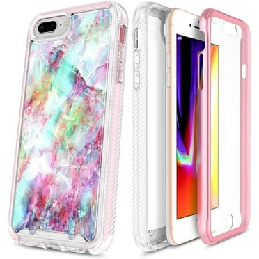 For iPhone 8 Plus Case, iPhone 7 Plus/iPhone 6s Plus/iPhone 6 Plus with Built-in Screen Protector, Nagebee Full-Body Protective Rugged Bumper Cover, Shockproof Durable Case (Fantasy)