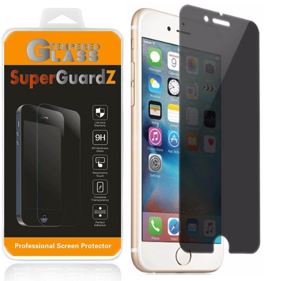 For iPhone SE (2020, 2nd Gen), iPhone 8, iPhone 7 - SuperGuardZ Privacy Anti-Spy Tempered Glass Screen Protector, 9H, Anti-Scratch, Anti-Bubble, Anti-Fingerprint