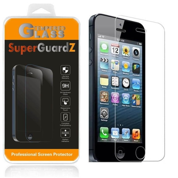 For iPhone SE / 5S / 5C / 5 - SuperGuardZ Tempered Glass Screen Protector, Anti-Scratch, Anti-Bubble, Anti-Fingerprint