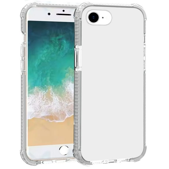 For iPhone 16E / SE4 Acrylic Tough 2.5mm Transparent ShockProof Hybrid - White