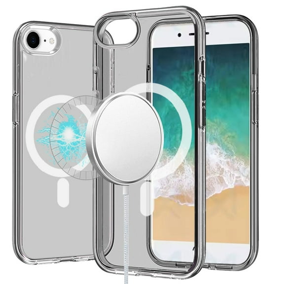 For iPhone 17E / 16E / SE4 Sturdy Ultra [Magnetic Circle] Thick 3mm Transparent Hybrid - Smoke