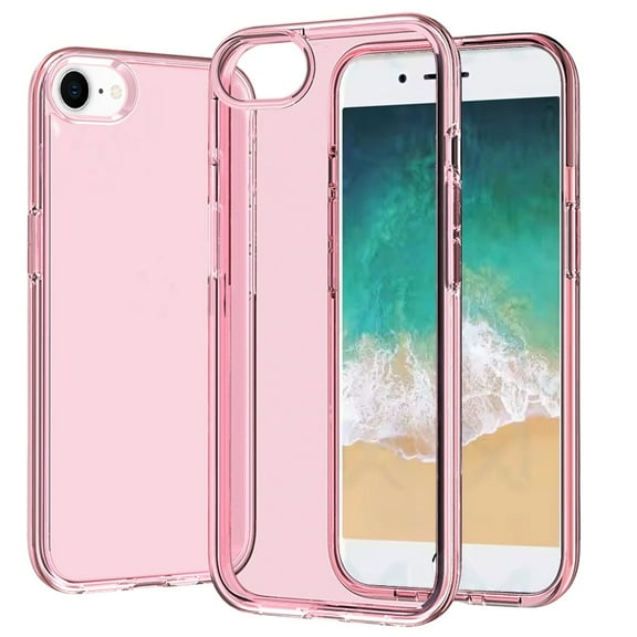 For iPhone 17E / 16E / SE4 Sturdy Ultra Thick 3mm Transparent Hybrid - Pink