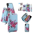 thumbnail image 1 of For iPhone XR Case with RFID Blocking Card Slots and Wrist Strap,[Compatible with MagSafe] PU Leather Zipper Pocket Magnetic [Detachable Wallet] Flip Kickstand Cover with Ring Hook,Skyblue, 1 of 14