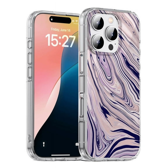 HZSY.Protective cell Phone Case for iPhone XR - Printed Purple rock pattern