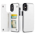 thumbnail image 1 of For iPhone XR Wallet Case with Card Holder, PU Faux Leather Kickstand Card Slots Case, Double Magnetic Clasp and Durable Shockproof Cover, 1 of 8