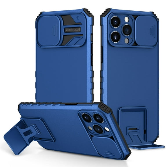 For iPhone XS Max Case Shockproof Slide Camera Lens Protective Kickstand Case Cover