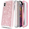 thumbnail image 1 of For iPhone Xs Max Case, with Built-in Screen Protector, Nagebee Full-Body Protective Rugged Bumper Cover, Shockproof Durable Case (Pink Glitter), 1 of 5