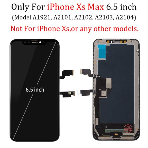 For iPhone Xs Max Screen Replacement 6.5 inch, 3D Touch LCD Screen Display Digitizer Assembly