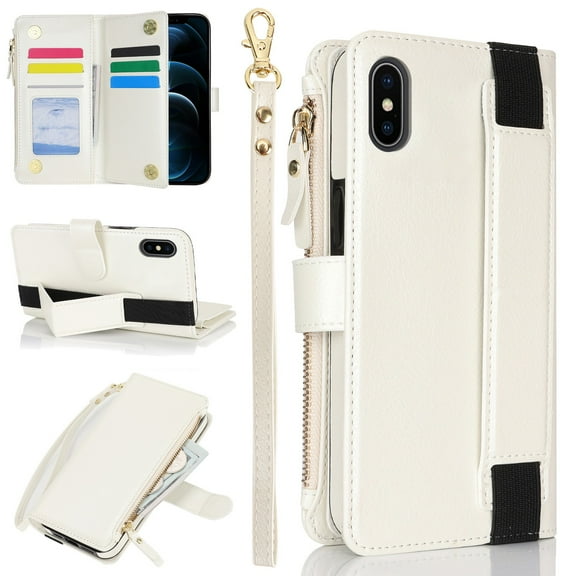 For iPhone Xs Max XR 7 8 Plus SE 6 6S Phone Case Wallet Case with Card Holder Magnetic For iPhone Leather Phone Cases