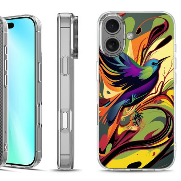For iphone 16 Phone Case Cover, by OneToughShield - Abstract Bird
