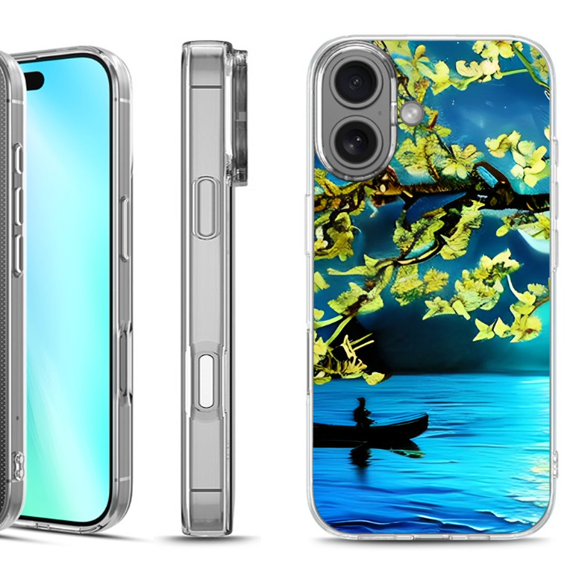 For iphone 16 Phone Case Cover, by OneToughShield - Almond Blossom Night