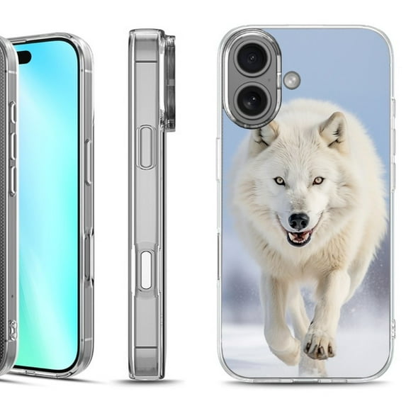 For iphone 16 Phone Case Cover, by OneToughShield - Arctic Wolf