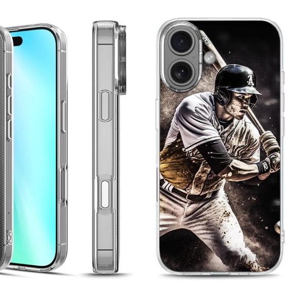 For iphone 16 Phone Case Cover, by OneToughShield - Baseball Player