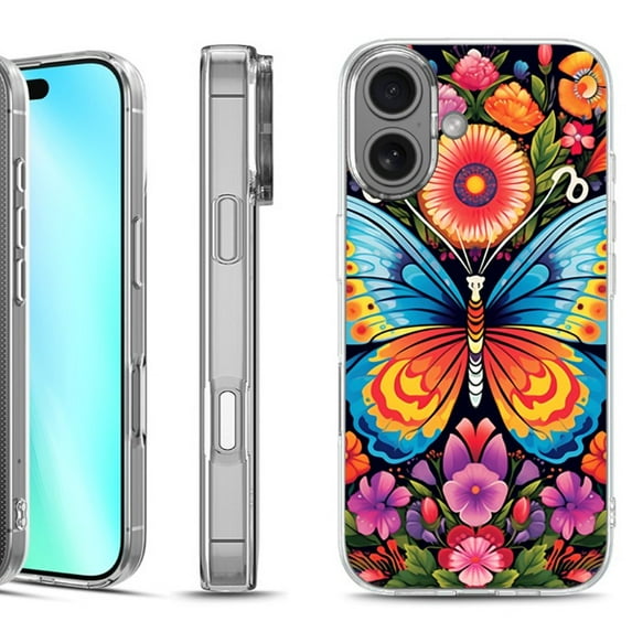 For iphone 16 Phone Case Cover, by OneToughShield - Butterfly Garden