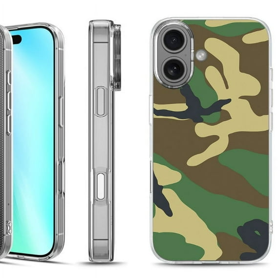 For iphone 16 Phone Case Cover, by OneToughShield - Camo Green