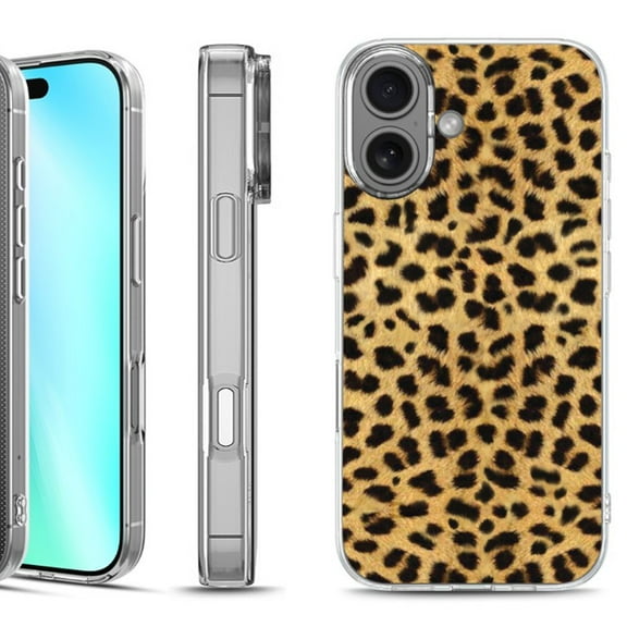 For iphone 16 Phone Case Cover, by OneToughShield - Cheetah Gold/Black