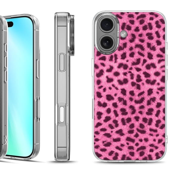 For iphone 16 Phone Case Cover, by OneToughShield - Cheetah Pink