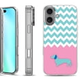thumbnail image 1 of For iphone 16 Phone Case Cover, by OneToughShield - Chevron/Dachshund/Puppy, 1 of 4