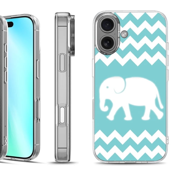 For iphone 16 Phone Case Cover, by OneToughShield - Chevron/Elephant