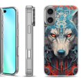 thumbnail image 1 of For iphone 16 Phone Case Cover, by OneToughShield - Cyberpunk Wolf, 1 of 4