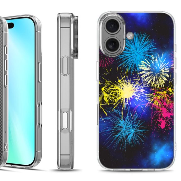 For iphone 16 Phone Case Cover, by OneToughShield - Fireworks