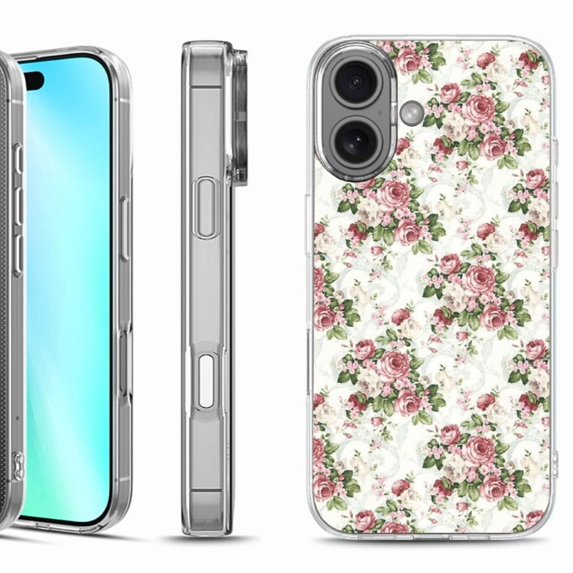 For iphone 16 Phone Case Cover, by OneToughShield - Floral/Rose