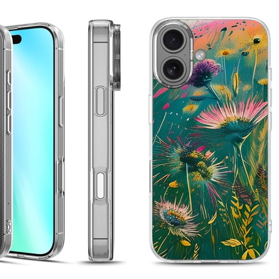 For iphone 16 Phone Case Cover, by OneToughShield - Flower Wind