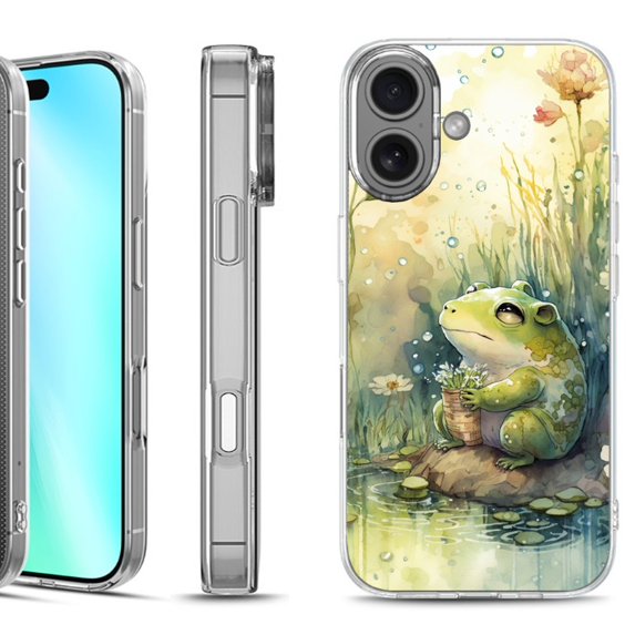 For iphone 16 Phone Case Cover, by OneToughShield - Frog