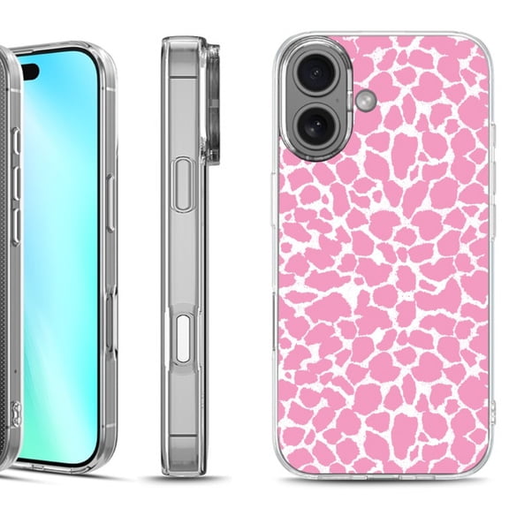 For iphone 16 Phone Case Cover, by OneToughShield - Giraffe/Pink
