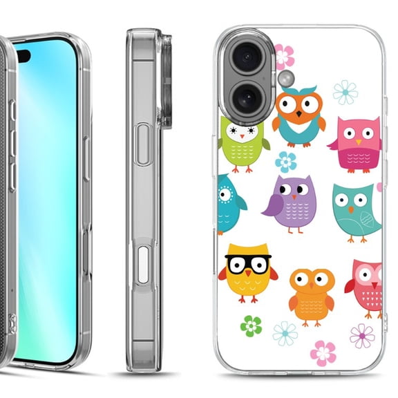 For iphone 16 Phone Case Cover, by OneToughShield - Happy Owl