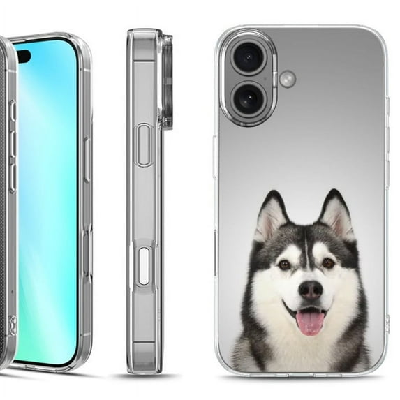For iphone 16 Phone Case Cover, by OneToughShield - Husky Face