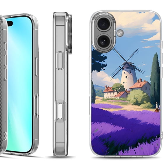 For iphone 16 Phone Case Cover, by OneToughShield - Lavender Field