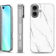 thumbnail image 1 of For iphone 16 Phone Case Cover, by OneToughShield - Marble / White, 1 of 4
