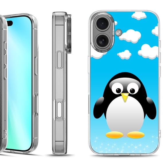 For iphone 16 Phone Case Cover, by OneToughShield - Penguin