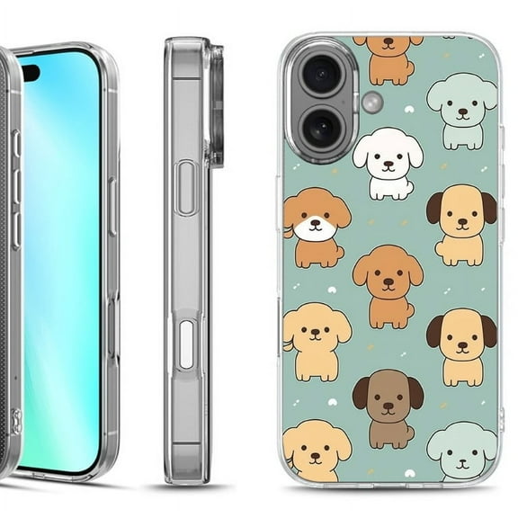 For iphone 16 Phone Case Cover, by OneToughShield - Puppies