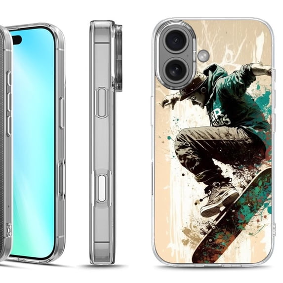 For iphone 16 Phone Case Cover, by OneToughShield - Skateboarding