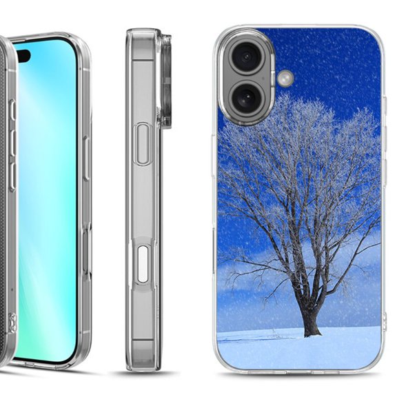 For iphone 16 Phone Case Cover, by OneToughShield - Snowing Tree