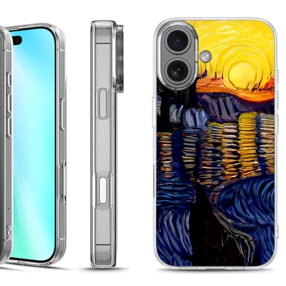 For iphone 16 Phone Case Cover, by OneToughShield - Sunset River