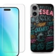 thumbnail image 1 of For iphone 16 Plus Phone Case Cover, Shockproof Case with Tempered Glass Screen Protector, by OneToughShield - Abstract Menu, 1 of 4