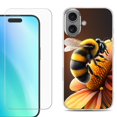 thumbnail image 1 of For iphone 16 Plus Phone Case Cover, Shockproof Case with Tempered Glass Screen Protector, by OneToughShield - Bee, 1 of 4