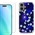 thumbnail image 1 of For iphone 16 Plus Phone Case Cover, Shockproof Case with Tempered Glass Screen Protector, by OneToughShield - Blossom Stars, 1 of 4