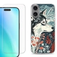 thumbnail image 1 of For iphone 16 Plus Phone Case Cover, Shockproof Case with Tempered Glass Screen Protector, by OneToughShield - Calm Husky, 1 of 4