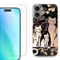 thumbnail image 1 of For iphone 16 Plus Phone Case Cover, Shockproof Case with Tempered Glass Screen Protector, by OneToughShield - Cat Craft, 1 of 4