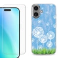 thumbnail image 1 of For iphone 16 Plus Phone Case Cover, Shockproof Case with Tempered Glass Screen Protector, by OneToughShield - Dandelion Sky, 1 of 4