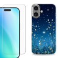 thumbnail image 1 of For iphone 16 Plus Phone Case Cover, Shockproof Case with Tempered Glass Screen Protector, by OneToughShield - Fanciful Night, 1 of 4