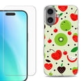 thumbnail image 1 of For iphone 16 Plus Phone Case Cover, Shockproof Case with Tempered Glass Screen Protector, by OneToughShield - Fruit Mix, 1 of 4