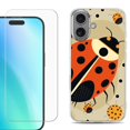 thumbnail image 1 of For iphone 16 Plus Phone Case Cover, Shockproof Case with Tempered Glass Screen Protector, by OneToughShield - Lady Bettle, 1 of 4