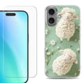 thumbnail image 1 of For iphone 16 Plus Phone Case Cover, Shockproof Case with Tempered Glass Screen Protector, by OneToughShield - Little Sheep, 1 of 4