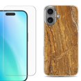 thumbnail image 1 of For iphone 16 Plus Phone Case Cover, Shockproof Case with Tempered Glass Screen Protector, by OneToughShield - Marble / Earth, 1 of 4