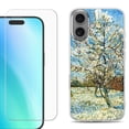 thumbnail image 1 of For iphone 16 Plus Phone Case Cover, Shockproof Case with Tempered Glass Screen Protector, by OneToughShield - Peach Tree Blossom, 1 of 4